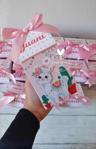 10 Cajitas Golosineras Milk Box Llamas Y Cactus Craftbaires