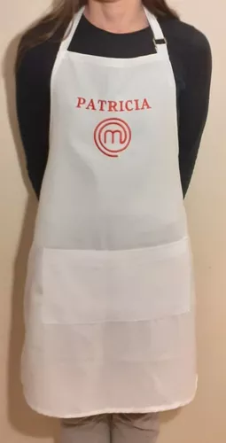 Delantal Masterchef personalizado para adultos, color blanco