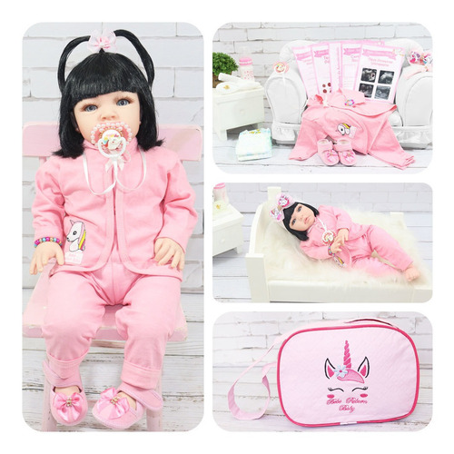 Imagem 1 de 4 de Bebê Real Reborn Realista Princesa Boneca E Vários Itens