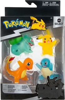 Pokémon 4 Figuras Pikachu Charmander Bulbasaur Y Squirtle