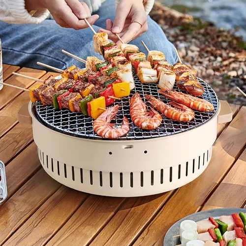 Estufa De Barbacoa De Carbón Zibo Para Acampar Al Aire Libre