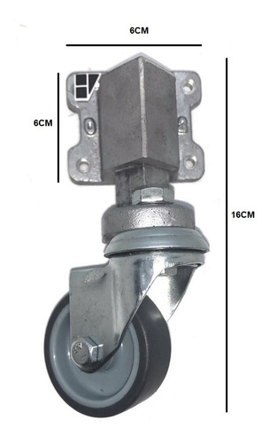 Rueda Con Resorte Para Portón Caído, Rueda Aluminio Y Goma