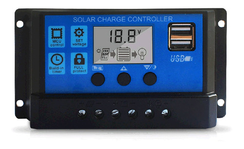 Controlador Solar Da Carga 100a, Porta Usb Atualizada Do Pai