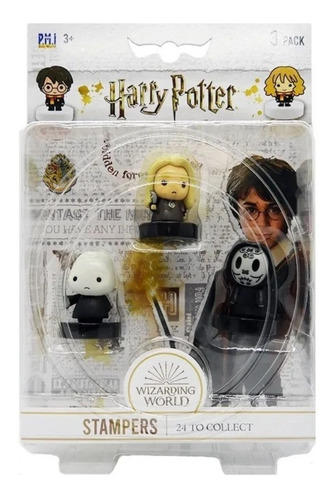 Harry Potter Sellos X3 Personajes 4cm En Blister - Mundotoys