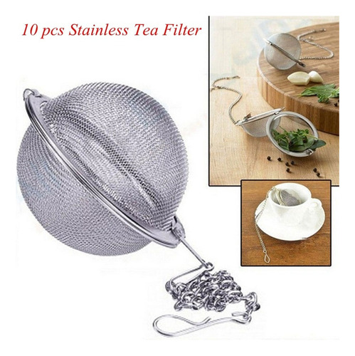 10 Pcs Infusor De Bolas De Té Acero Inoxidable Para Tetera,