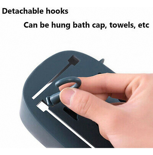 1pcs Punch-free Plastic Shelf Bathroom Accessories(blue)