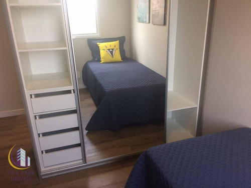 Lindo Apartamento 55 M² Sendo 2 Dormitórios 1 Suíte, Piscina, Churrasqueira, 1 Vaga Livre E Coberta , Quitaúna, Osasco. - Ap0913