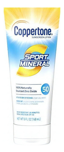 Coppertone Sport Protector Solar Mineral Spf 50 Loción De Óx