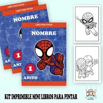 Comprar Kit Imprimible Mini Librito  Pintar Colorear Mini Spiderman