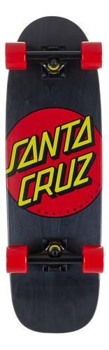 Patineta Santa Cruz Classic Dot Street Cruiser Negro Rojo X