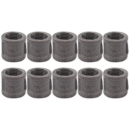 10 Pack Black Malleable Iron Cast Pipe Fitting 1/2  Inc...