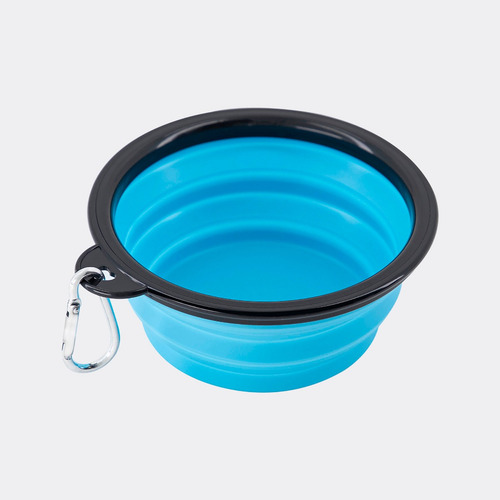 Plato Comedero Para Perro Plegable 155g Mr Wuff Color Azul