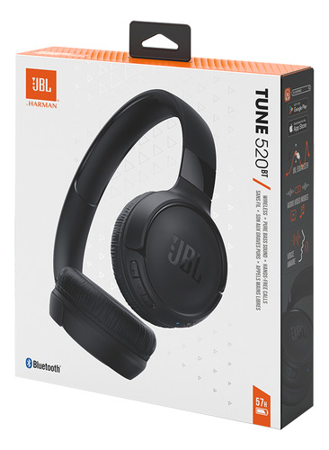 Fone De Ouvido Jbl Tune520bt Bluetooth Sem Fio Jblt520btblk