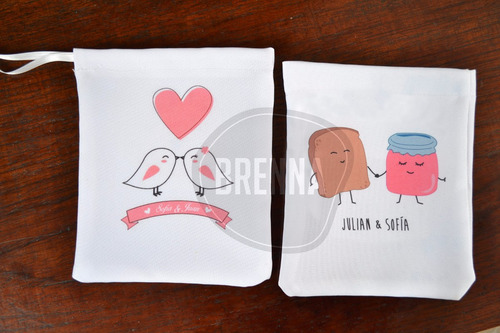 Bolsas De Tela Estampada Personalizada 14x17