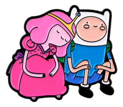 Pin Metalico Diseño  Hora De Aventura Finn Y Dulce Princesa