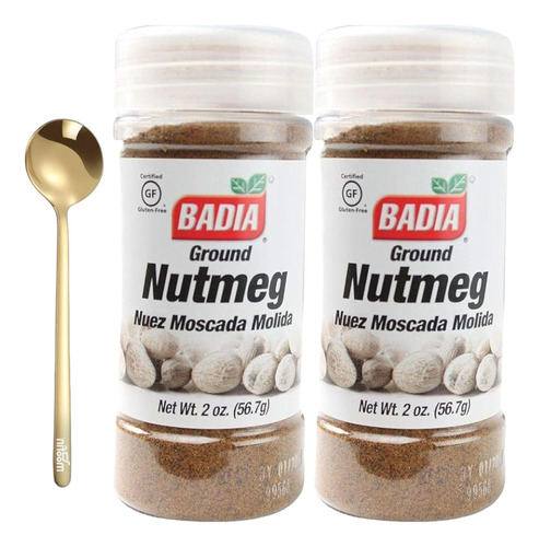 Badia - Nuez Moscada Molida, 2 Oz, Molida De Nuez Moscada Co