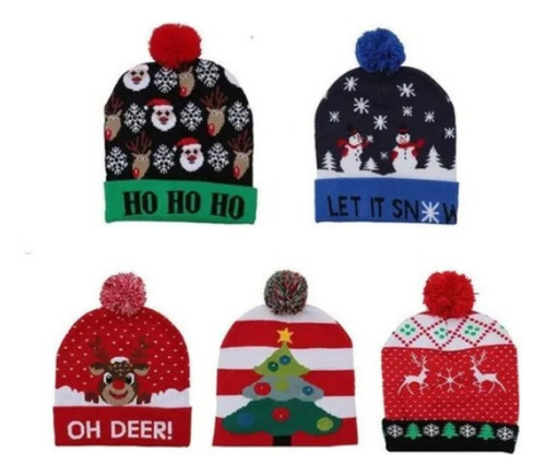 Gorro De Navidad Con Luz Led Regalo Navideño Mayoreo