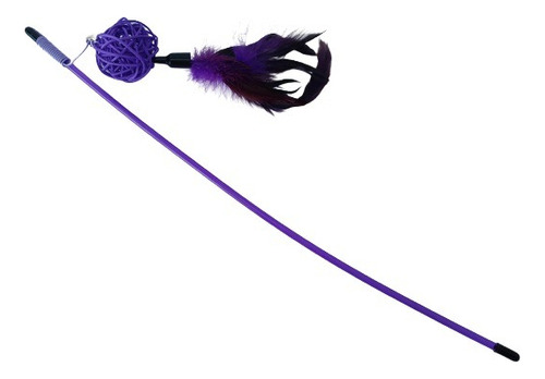 Juguete Varilla Para Gato Con Pelota Y Plumas