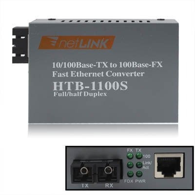 Huifangbu Transceptor Fibra Ethernet Rapido Modo Unico