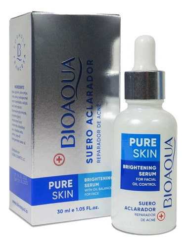 Serum Aclarador Y Reparador De Acne Pure Skin 30ml Bioaqua