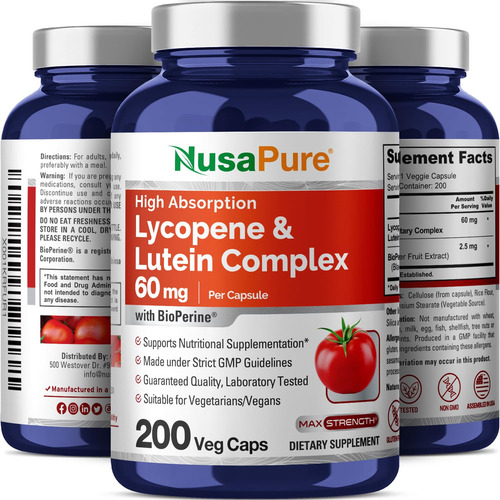 Suplemento Nusapure Licopeno E Complexo De Luteína 50 Mg 200
