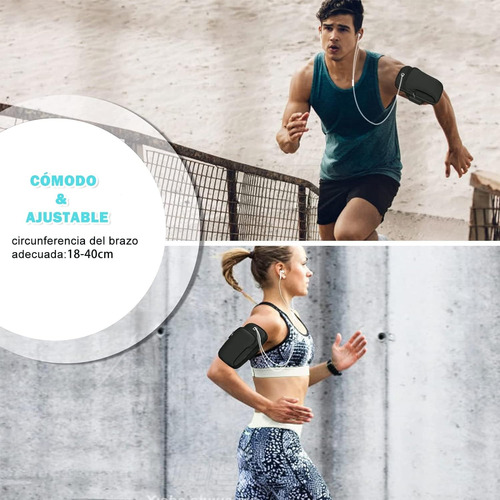 2 Funda Porta Celular Gym Para Correr Amplios Transpirables