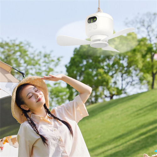 W 9003, Con Luz De Ventilador Recargable Inalámbrica, Para A