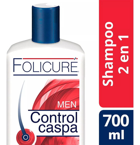  Shampoo Folicure Control Caspa 2 En 1 Para Hombre De 700ml
