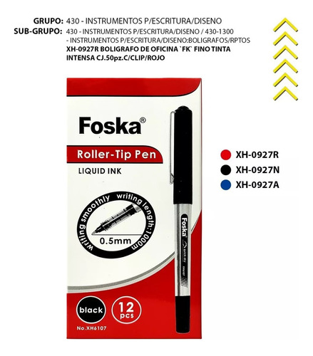 Bolígrafos Rotulador Foska 0.5 Mm Tinta Gel