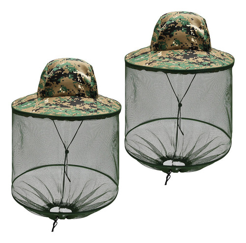 Fwefww 2 Piezas De Sombreros De Pesca Con Mosquitera, A