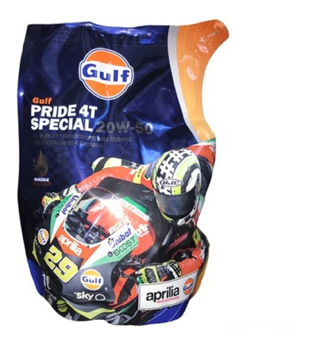 Aceite Para Moto Gulf Pride 4t Special 20w50 Doy Pack X1l