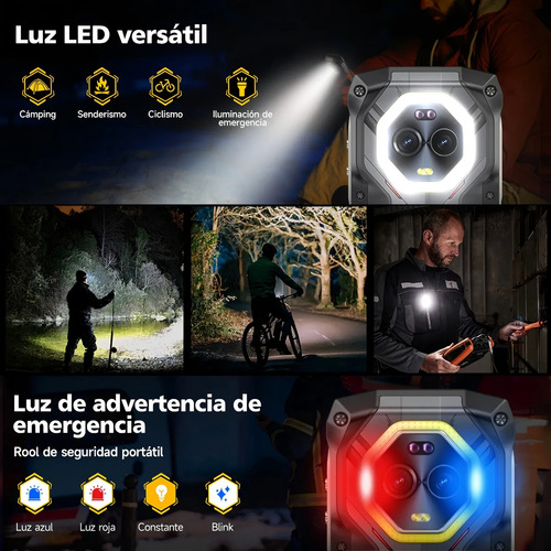 Ulefone Armor Mini 20 Pro 4,7 pulgadas 5G Dual SIM robusto luz LED versátil Android 14 6200 mAh 16 GB de RAM 256 GB Rom Visión Nocturna De 64 MP 33 W