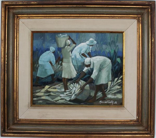 250- Manoel Costa Ost 71 X 63cm C/mold= Colheita De Milho (Usado)