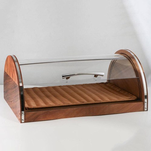 Vitrina De Madera , Contenedor De Pan, Tapa Transparente, M