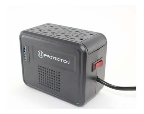 Protector De Voltaje Uprotection 8 Tomas 2 Ptos Usb 1200va