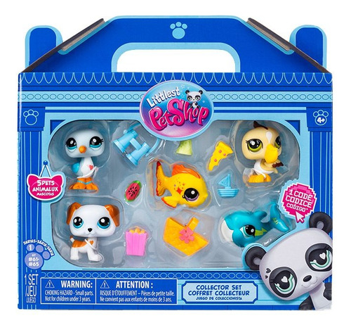 Littlest Pet Shop Set 5 Fig En La Playa + Tarjeta Int 00517
