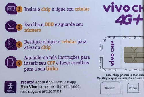 Kit 2 Chips Vivo Pré Pago 4g Você Escolhe Qualquer Ddd | MercadoLivre