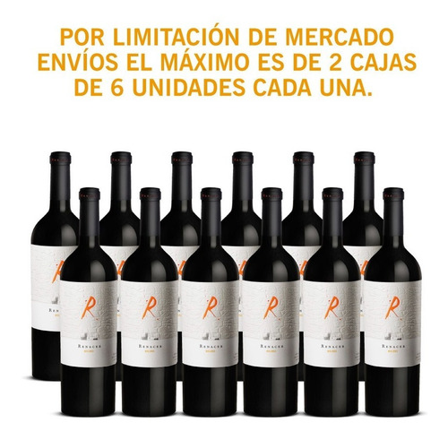 Imagen 5 de 8 de Vino Renacer Malbec Icono 6 Botellas