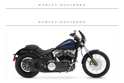 Kit Adesivos Harley Davidson Blackline Azul 01492