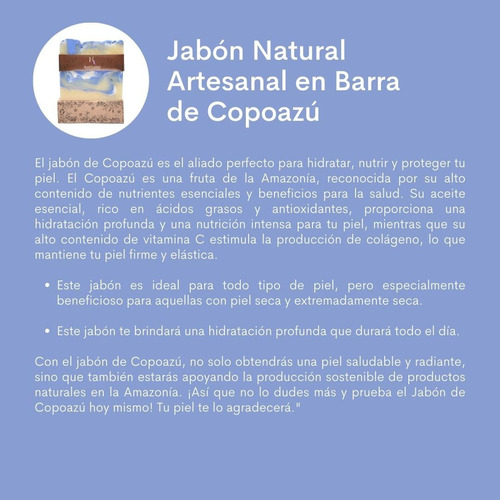 Imagen 9 de 9 de Jabones Asaí Y Copoazú | Kit - g a $254