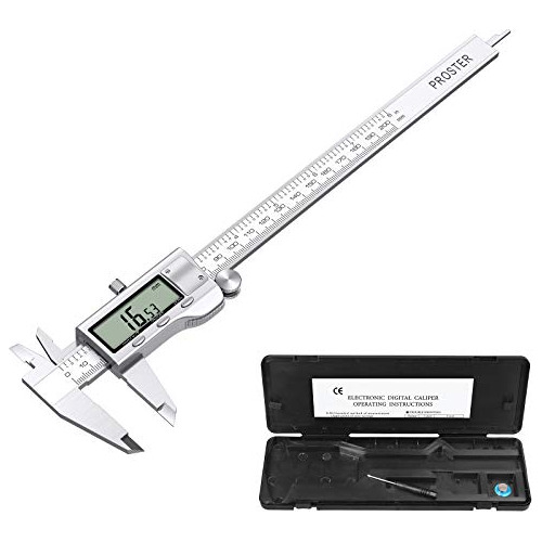 Proster Digital Vernier Caliper 7874 In8 Pulgadas Acero Inox