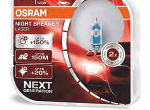 Bombillo H1 Osram N. Breaker Laser 150%+ 55w 12v X 1