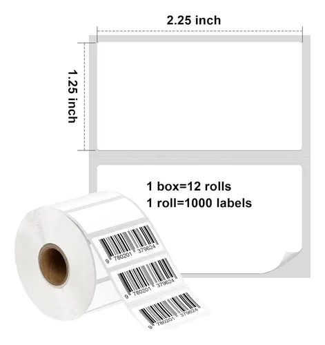 Etiquetas Térmicas Directas De 2,25 X 1,25 , Código ...