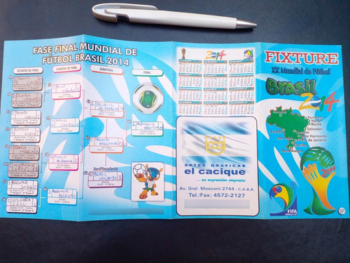 Fixture Mundial 2014 Escrito (Usado)
