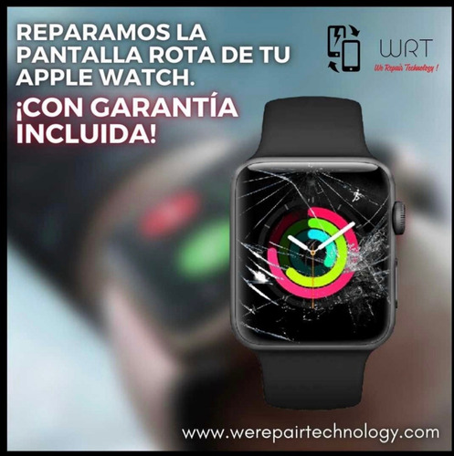 Imagen 1 de 3 de Cambiamos El Cristal Roto De Tu Apple Watch Cualquier Serie
