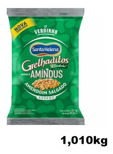 Amendoim Salgado Amíndus Grelhaditos Sem Pele Pacote 1,01kg
