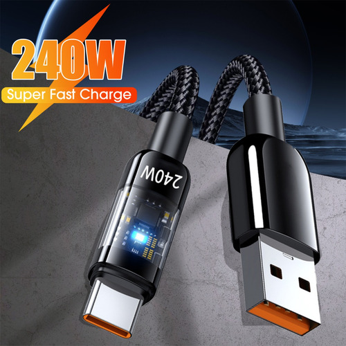 Cable De Datos De Carga Rápida Usb Tipo C De 240 W (2 M, Alt