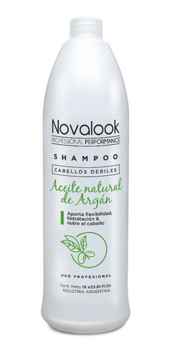 Shampoo Con Argan Cabellos Debiles Novalook X 1l