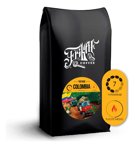 Café Tostado En Grano Frikaf Colombia 1/2 Kg