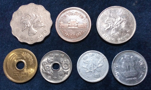 Monedas Asia Lote #3. De 7 Unid M